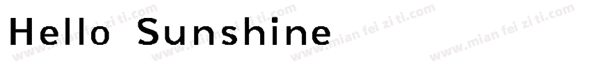 Hello Sunshine Marke字体转换